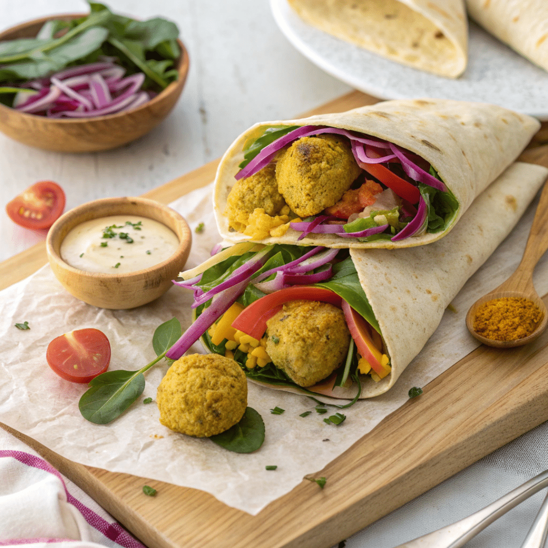 Turmeric Falafel Wraps