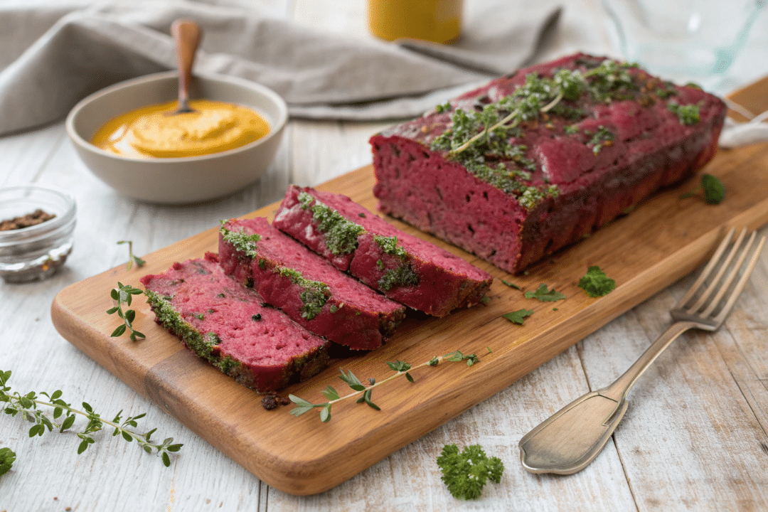 Beetroot Lentil Loaf with Herb Packed Comfort
