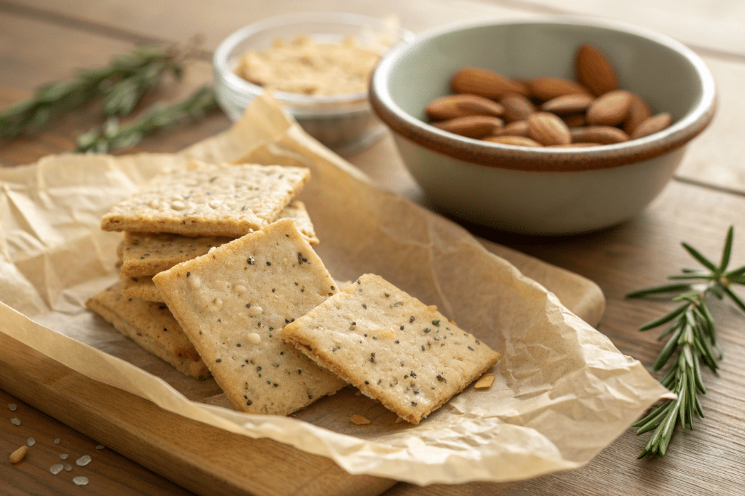 Crispy Almond Pulp Crackers