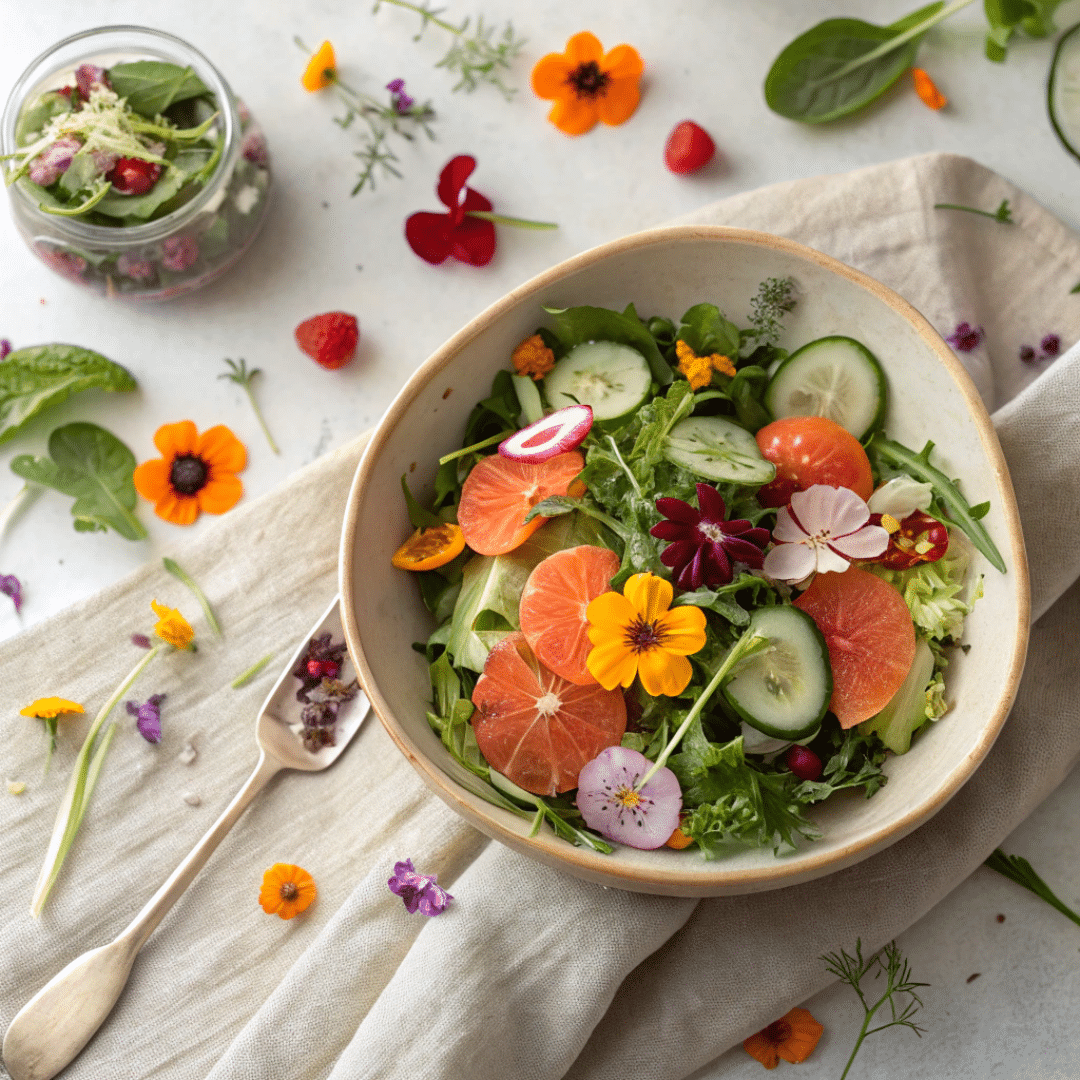 Edible Flower Salad Recipe