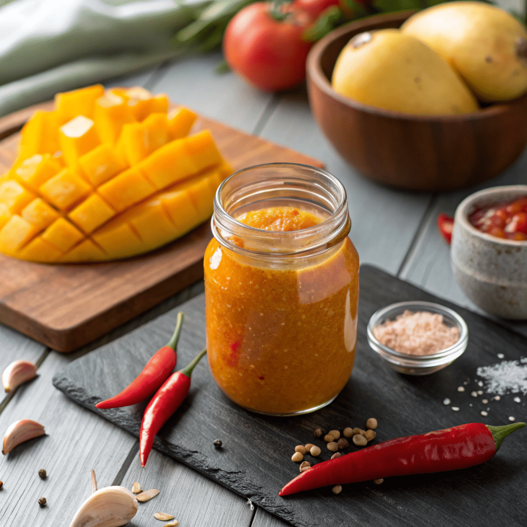 Fermented Mango Hot Sauce with Tangy Heat