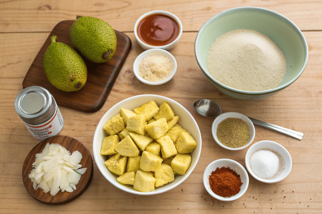 Ingredients of Air Fryer Jackfruit Nuggets