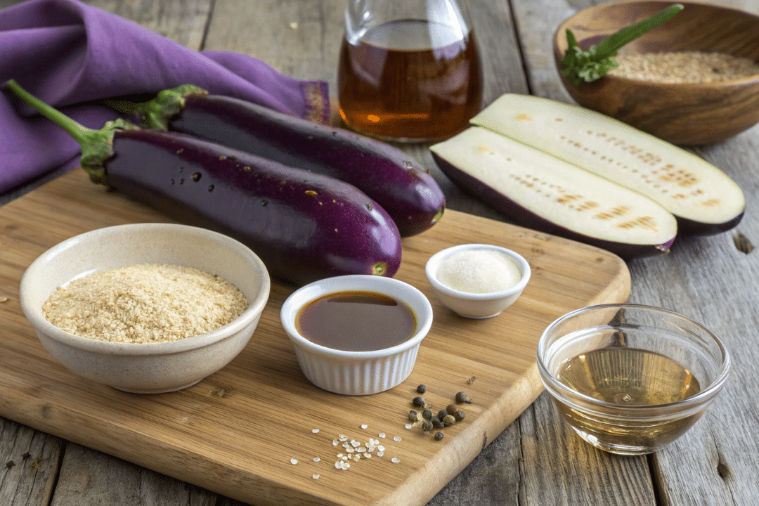 Ingredients of Air Fryer Miso Eggplant
