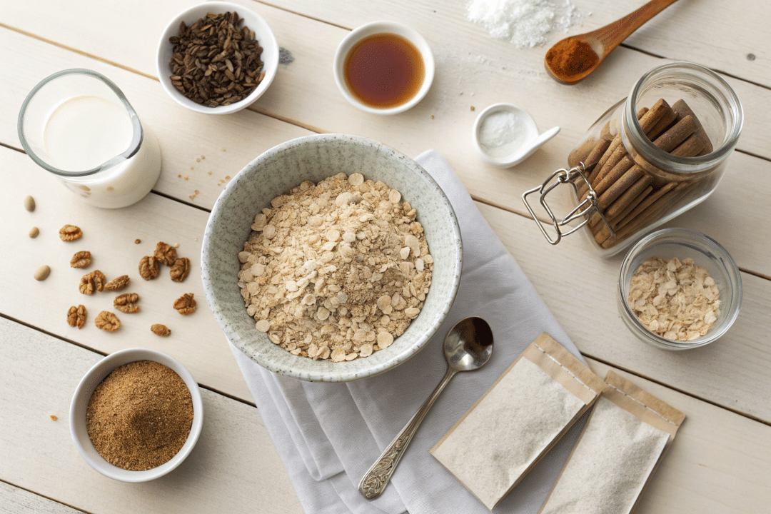 Ingredients of Chai Spiced Oatmeal Bake Recipe