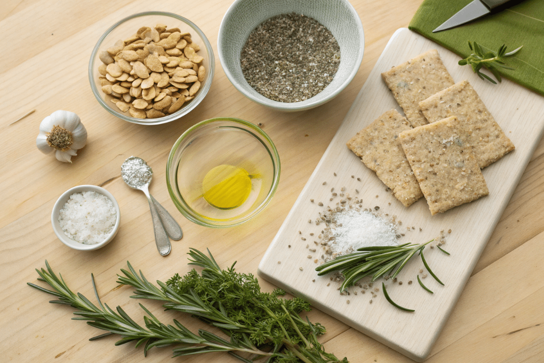 Ingredients of Crispy Almond Pulp Crackers