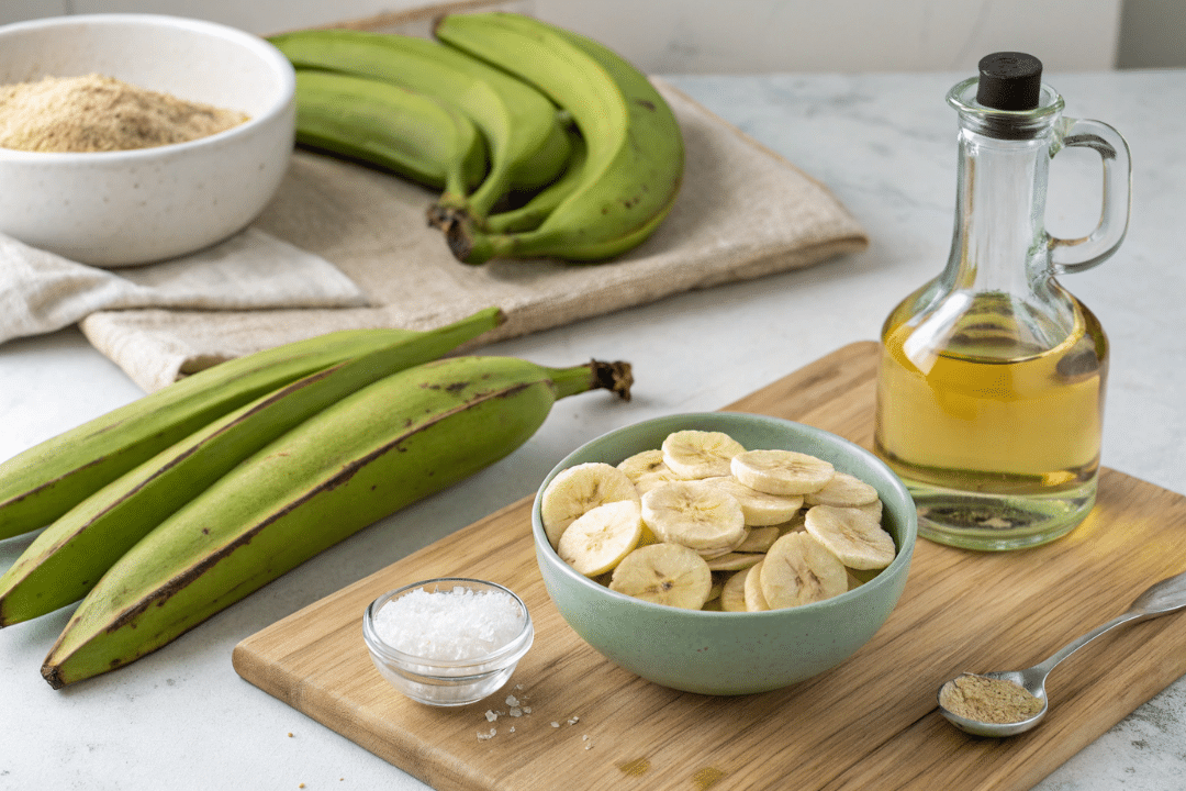 Ingredients of Crispy Plantain Chips