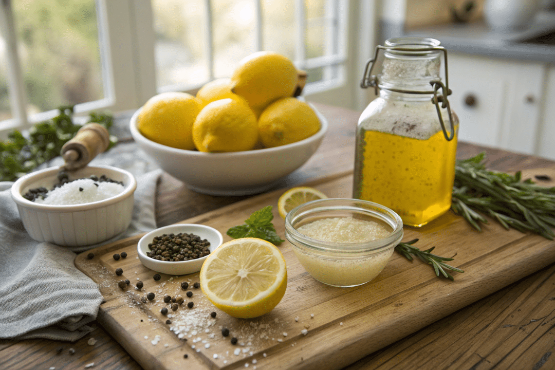 Ingredients of Preserved Lemon Dressing