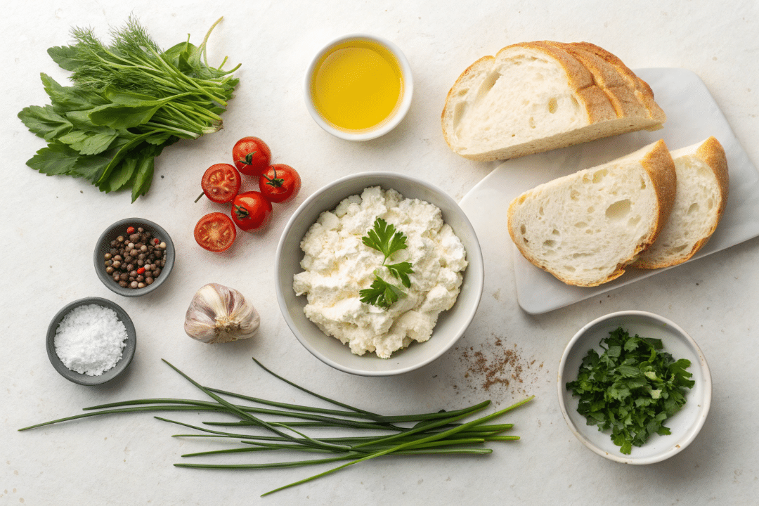 Ingredients of Ricotta Toast Recipe