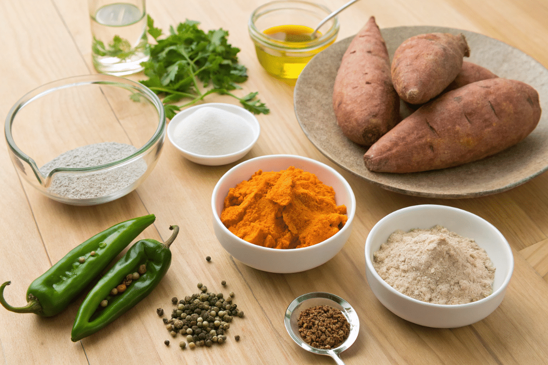 Ingredients of Sweet Potato Breakfast Flatbread Recipe