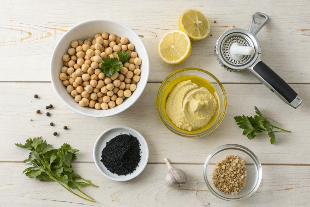 Ingredients of Tahini-Free Hummus Recipe