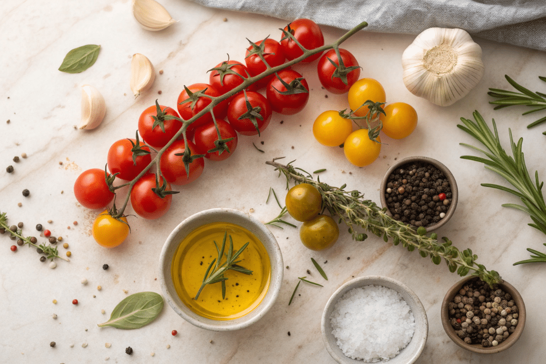 Ingredients of Tomato Confit in Oil Recipe