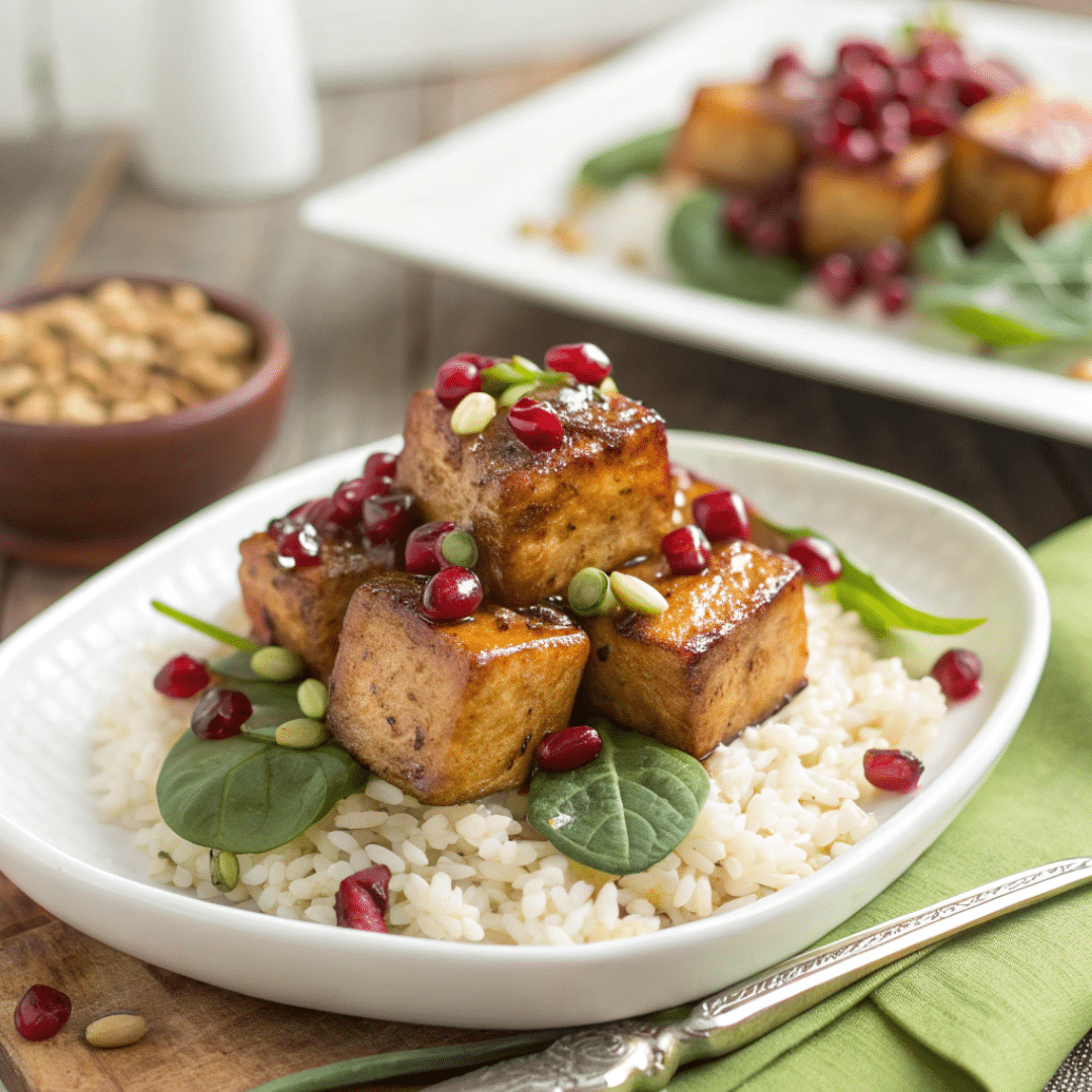 Pomegranate Glazed Tofu Recipe