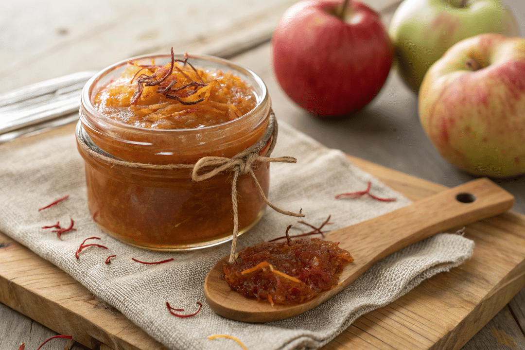 Saffron Apple Jam Recipe