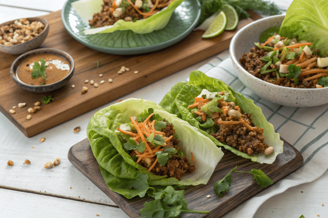 Green Lentil Walnut Lettuce Wraps Recipe