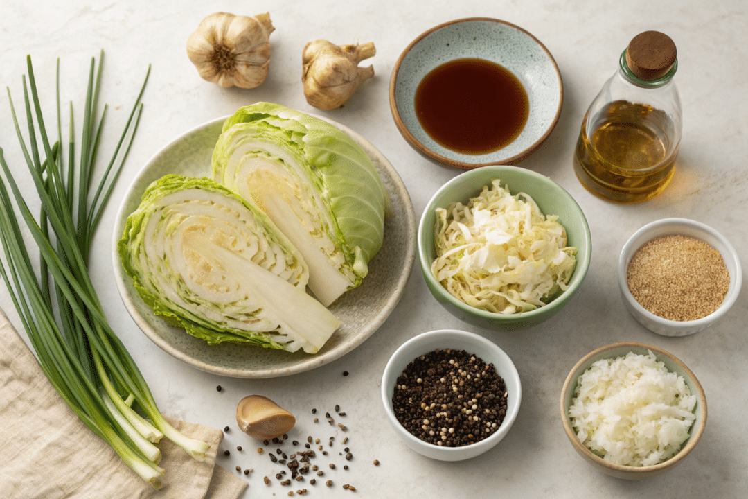 INGREDIENTS OF Charred Cabbage Bowl with White Miso Dressing REcipe