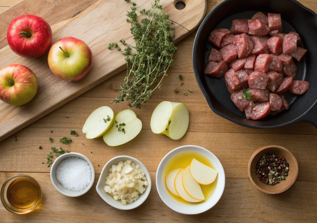 Ingredients of Apple Thyme Breakfast Skillet Recipe