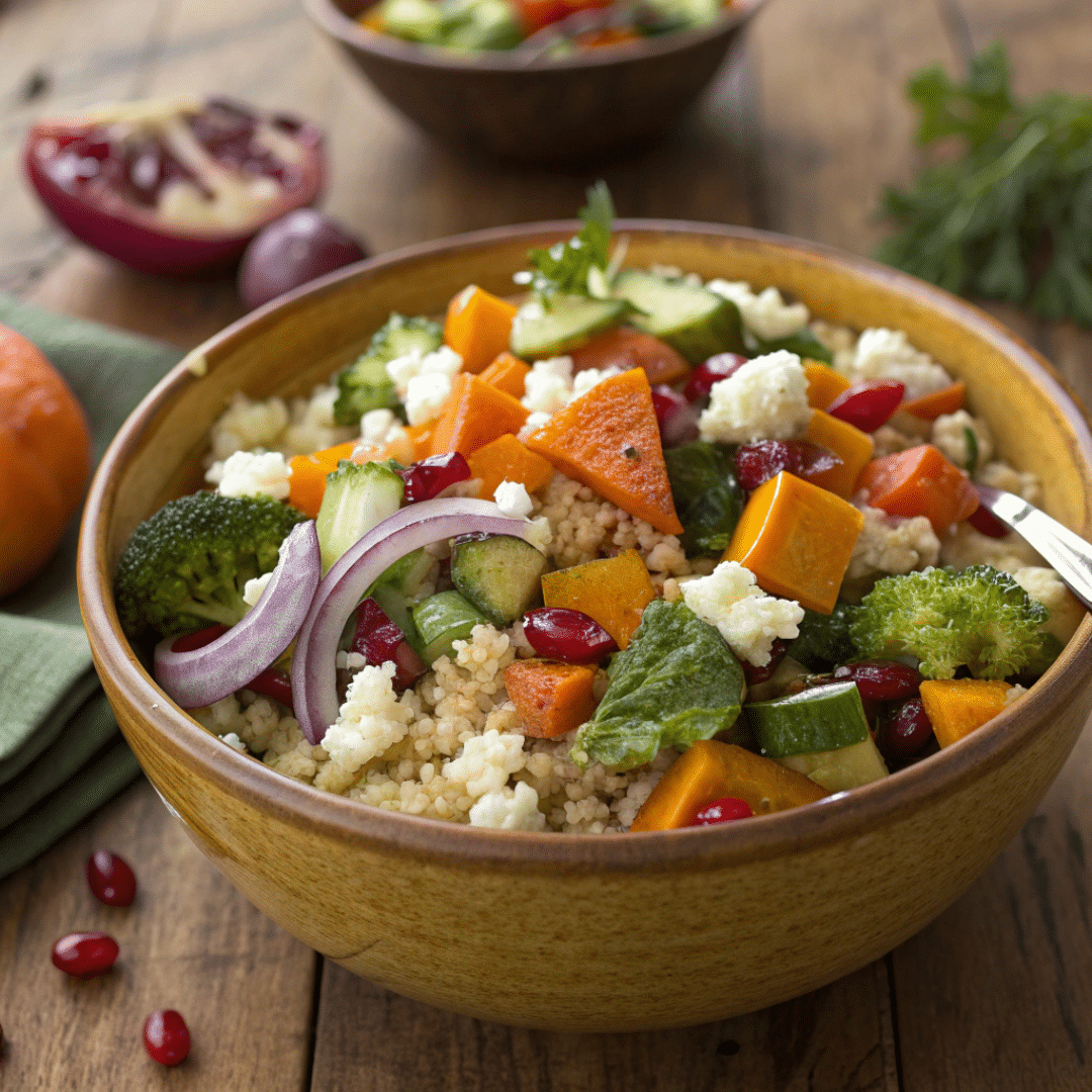 Roasted Veggie Quinoa Salad