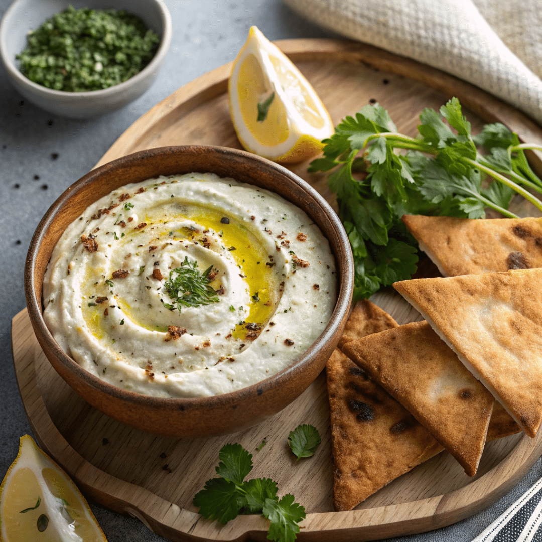 Smoky Eggplant Yogurt Pita