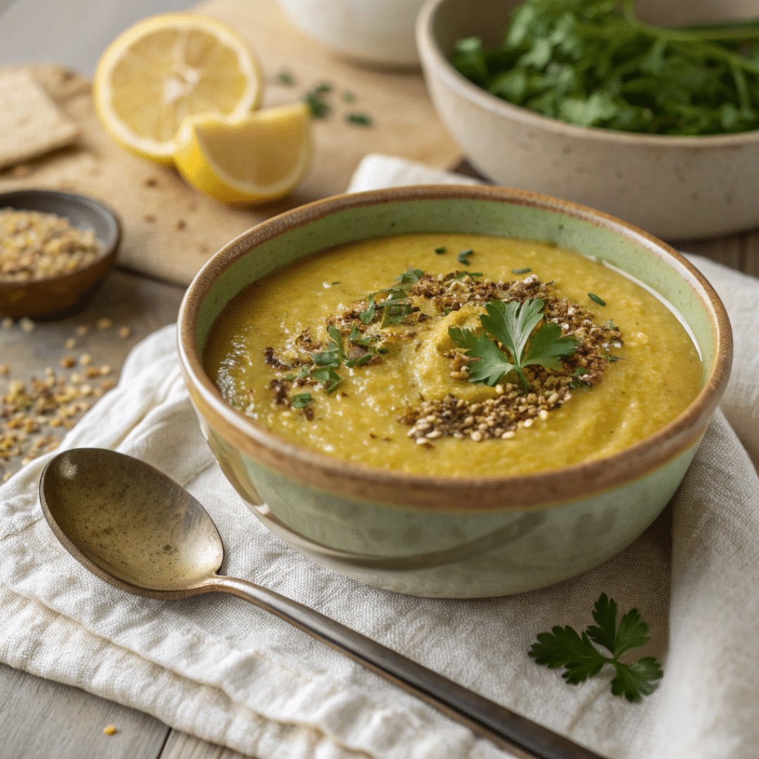 Split Pea Soup with Zaatar