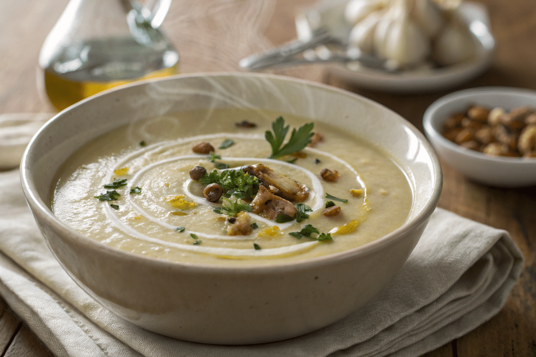 Sunchoke and Garlic Soup Recipe