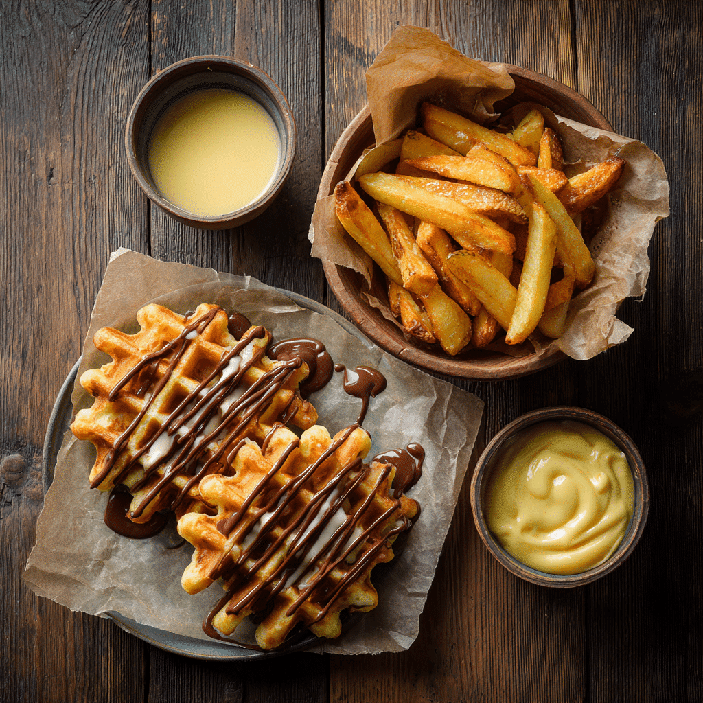 Belgian Waffles and Frites (Bruges Style)